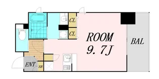 アーバネックス北浜【7階】の間取り