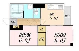 都島岡本マンション【3階】の間取り