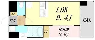Alivis Shimo-Shinjo SoL TERRACE【3階】の間取り