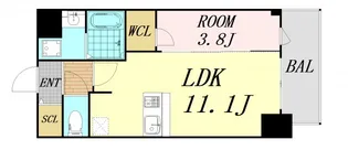 プレサンス京町堀【4階】の間取り