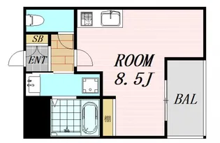 リバパレス靭公園【6階】の間取り