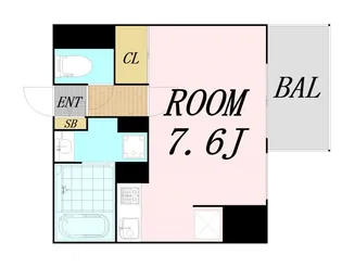 ドゥーエ江坂Ⅲ【13階】の間取り