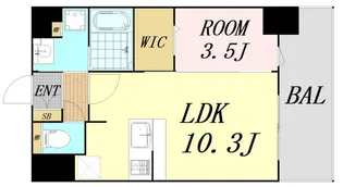 Louis Residence 弁天町【3階】の間取り