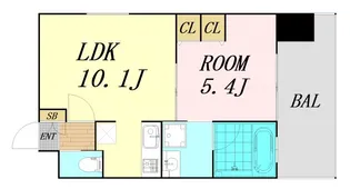 アプリーレ南堀江(旧プレジオ南堀江)【12階】の間取り