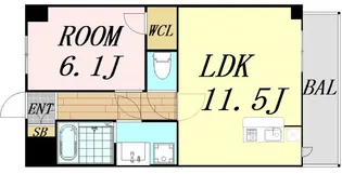 S-RESIDENCE新大阪駅前【11階】の間取り