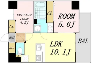 Louis Residence 弁天町【5階】の間取り