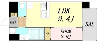 Alivis Shimo-Shinjo SoL TERRACE【4階】の間取り