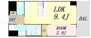 Alivis Shimo-Shinjo SoL TERRACE【4階】の間取り