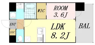 エステムコート難波WEST-SIDEⅧエクシーナ【9階】の間取り