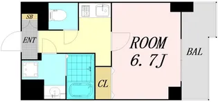 S-RESIDENCE難波Viale(ビアーレ)【9階】の間取り