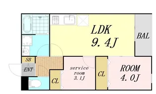 EIJU加島B【1階】の間取り