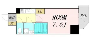 エスリード阿波座ラグジェ【14階】の間取り