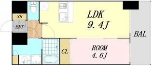 プレサンス立売堀パークシティ【14階】の間取り