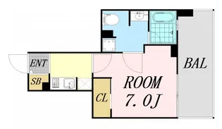 パークアクシス四ツ橋【4階】の間取り