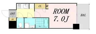 S-RESIDENCE福島玉川Uno【9階】の間取り