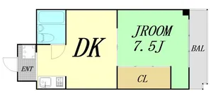 京橋マンション【8階】の間取り
