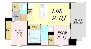 スプランディッド新大阪VIII【10階】の間取り