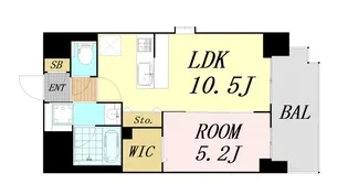 スプランディッド新大阪VIII【6階】の間取り