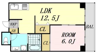 ラフィネ淀川【9階】の間取り