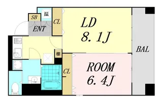 ISM中之島レジデンス【9階】の間取り