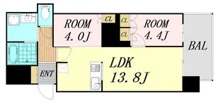 RJR堺筋本町タワー【5階】の間取り