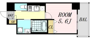 ファーストステージ江坂広芝町【6階】の間取り