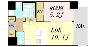 スプランディッド弁天町DUE【8階】の間取り