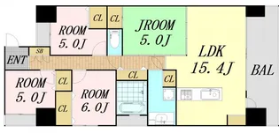 レジディア都島Ⅰ【15階】の間取り