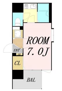 ディナスティ福島【9階】の間取り