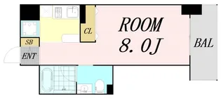 アプリーレ京町堀【4階】の間取り