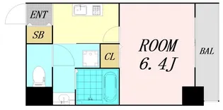 グランパシフィック大国町【9階】の間取り