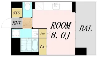 ジオエント梅田北リバーフロント【10階】の間取り