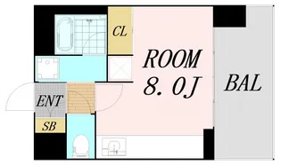 ジオエント梅田北リバーフロント【5階】の間取り