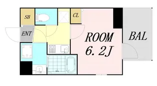 プレサンス玉造駅前ルージュ【8階】の間取り