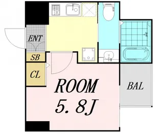 SERENiTE本町reflet【9階】の間取り