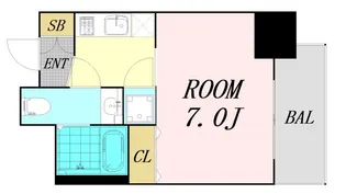 ラシュレエグゼ本町【11階】の間取り