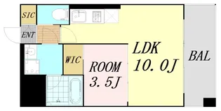 プレジオ弁天町EURO【9階】の間取り