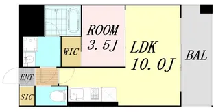 プレジオ弁天町EURO【6階】の間取り