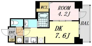 S-RESIDENCE江坂【7階】の間取り