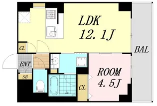 Arome梅田【6階】の間取り