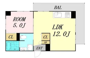 フェルザ今宮戎【4階】の間取り
