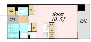 パークアクシス梅田【5階】の間取り