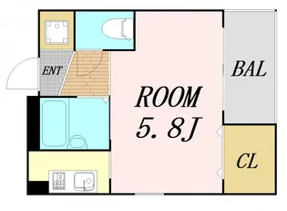 オーキッドコート天神橋【7階】の間取り