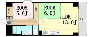 パルテール北【2階】の間取り