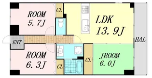 ル・アン緑地【7階】の間取り