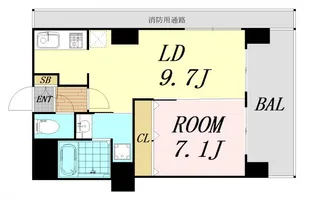ノルデンタワー新大阪プレミアム【18階】の間取り