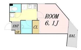 ドエル堀江南【11階】の間取り
