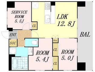 スプランディッド玉造DUE【6階】の間取り