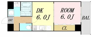 オースティ北梅田【4階】の間取り