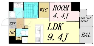 パークリュクス大阪天満【15階】の間取り